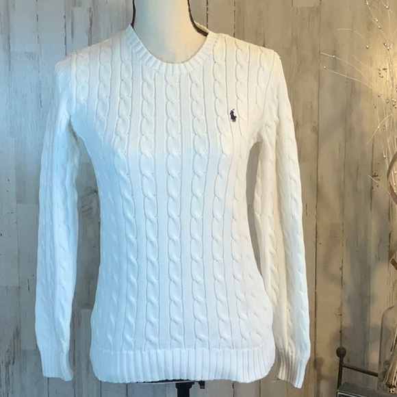 Ralph Lauren Sweaters - Ladies white Ralph Lauren Sport crew neck sweater